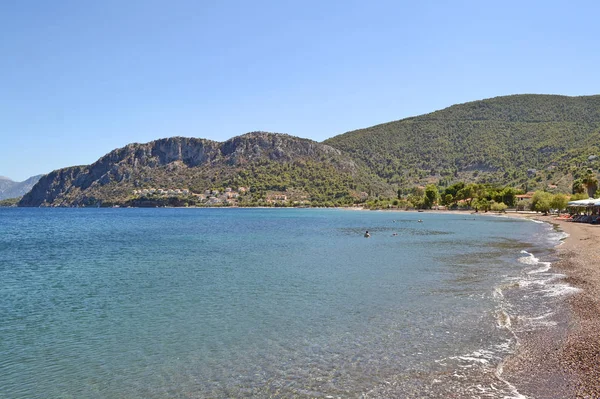 Пляж Nea Epidavros Саронической Гульфе — стоковое фото