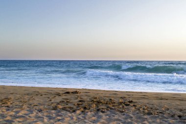 Preveza, Epirus, Yunanistan 'daki Vrahos plajı.