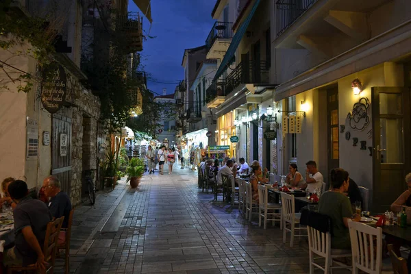 Nafplio Grecia Luglio 2017 Passeggiata Estiva Nei Vicoli — Foto Stock