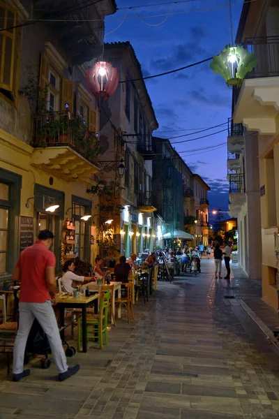 Nafplio Grécia Julho 2017 Caminhada Verão Pelas Ruelas — Fotografia de Stock