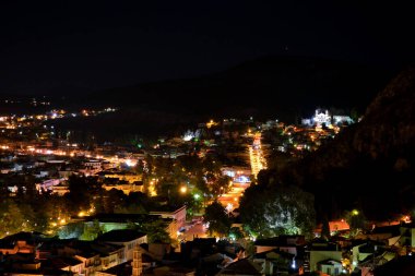 Acronauplia duvarlarından Nafplio Kasabası 'nın en iyi manzarası.