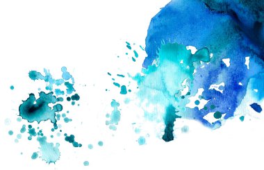 Suluboya mavi ve turkuaz arkaplan.