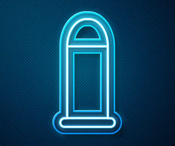 Leuchtende Leuchtschrift Bullet Symbol isoliert auf blauem Hintergrund. Vektorillustration — Stockvektor