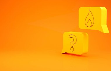 Sarı cep telefonu ve turuncu arka planda 911 ikonu var. Polis, ambulans, itfaiye, çağrı, telefon. Minimalizm kavramı. 3d illüstrasyon 3B canlandırma