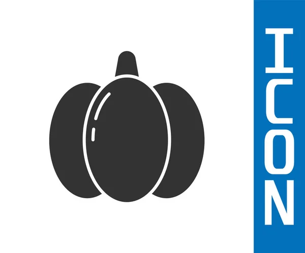 Graues Kürbissymbol Isoliert Auf Weißem Hintergrund Frohe Halloween Party Vektorillustration — Stockvektor
