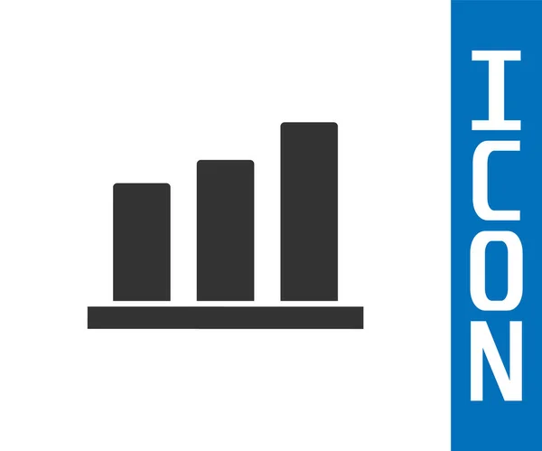 Grau Pie Diagramm Infografik Symbol Isoliert Auf Weißem Hintergrund Diagrammdiagramm — Stockvektor