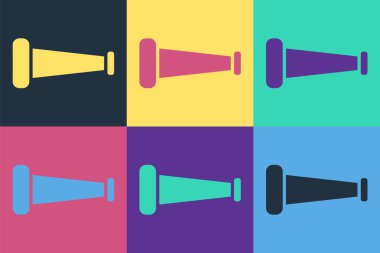 Pop Art Industry metalik boru ikonu renk arkaplanında izole edildi. Tesisat boru hattının farklı şekillerde parçaları. Vektör İllüstrasyonu