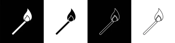 Ορισμός Αντιστοίχισης Εγγραφής Εικονίδιο Φωτιάς Απομονωμένο Μαύρο Και Άσπρο Φόντο — Διανυσματικό Αρχείο