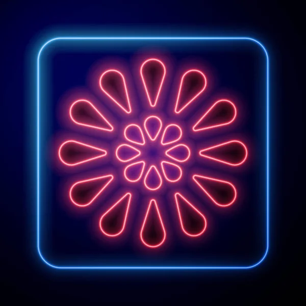Leuchtendes Neonfarbenes Feuerwerk Auf Blauem Hintergrund Konzept Der Spaßparty Explosives — Stockvektor
