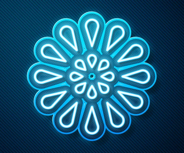 Leuchtende Leuchtschrift Feuerwerk Symbol Isoliert Auf Blauem Hintergrund Konzept Der — Stockvektor