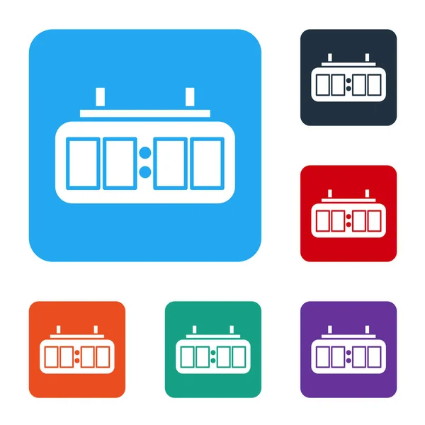 Mechanische Anzeigetafel Und Ergebnisanzeige White Sport Isoliert Auf Weißem Hintergrund — Stockvektor