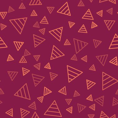 Kahverengi çizgi İş Piramidi grafiksel bilgi simgesi kırmızı arkaplanda izole edilmiş pürüzsüz desen. Piramitsel aşamalar grafik elementleri. Vektör İllüstrasyonu