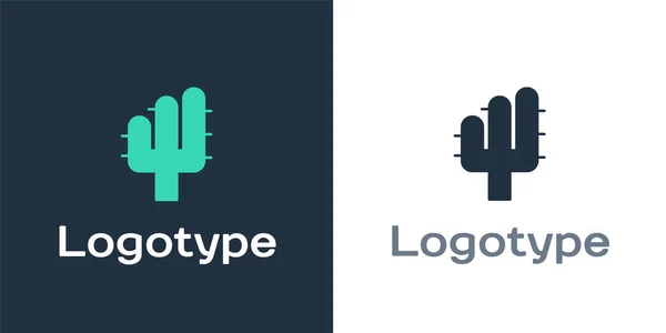 Logotyp Kaktus Symbol Isoliert Auf Weißem Hintergrund Logo Design Vorlage — Stockvektor