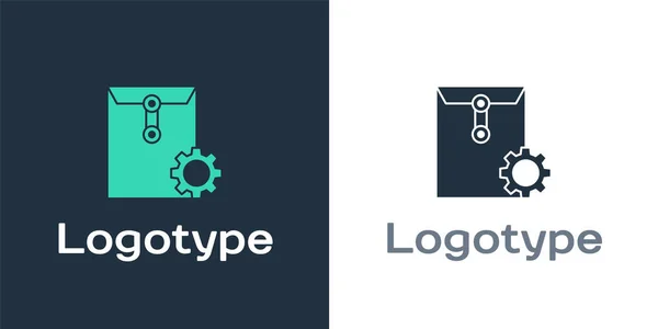 Піктограма Налаштування Logotype Convelope Ізольована Білому Тлі Елемент Шаблону Дизайну — стоковий вектор