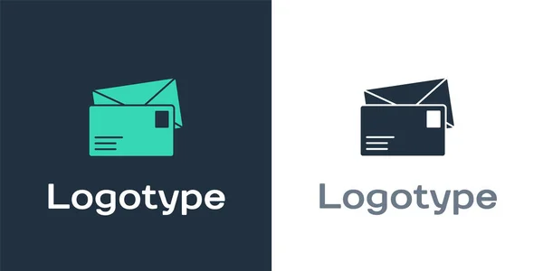 Ікона Logotype Envelope Ізольована Білому Тлі Символ Листа Електронної Пошти — стоковий вектор