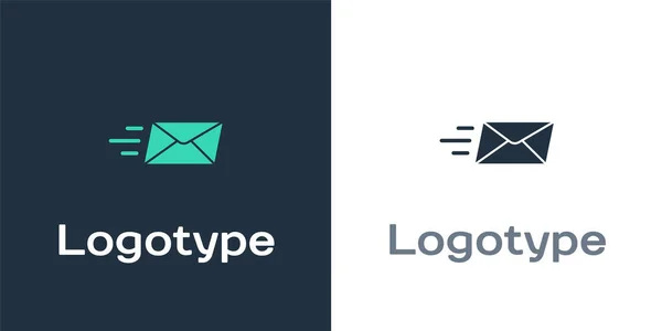 Icono Sobre Logotype Express Aislado Sobre Fondo Blanco Mensaje Correo — Archivo Imágenes Vectoriales