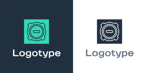 Logotyp Kanaldeckel Symbol Isoliert Auf Weißem Hintergrund Logo Design Vorlage — Stockvektor