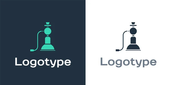 Ícone Logotype Hookah Isolado Fundo Branco Elemento Modelo Design Logotipo —  Vetores de Stock