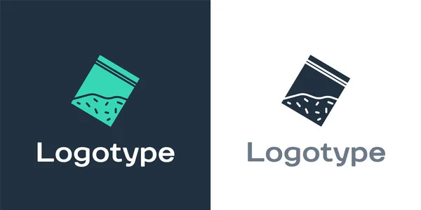 Logotipo Saco Plástico Ícone Droga Isolado Fundo Branco Perigo Saúde —  Vetores de Stock