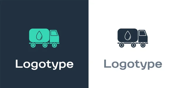 Ікона Вантажівки Logotype Water Ізольована Білому Тлі Logo Design Template — стоковий вектор