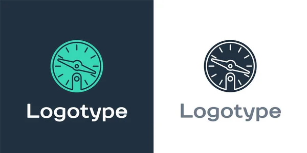 Logotype Iránytű Ikon Elszigetelt Fehér Alapon Windrose Navigációs Szimbólum Szélrózsa — Stock Vector