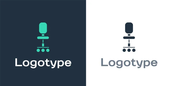 Ікона Крісла Logotype Office Ізольована Білому Тлі Logo Design Template — стоковий вектор