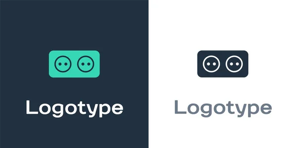 Logotyp Steckdosensymbol Isoliert Auf Weißem Hintergrund Steckdose Rosettensymbol Logo Design — Stockvektor
