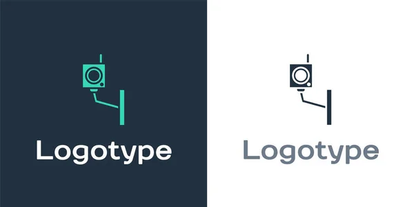 Logotype Beveiligingscamera Icoon Geïsoleerd Witte Achtergrond Logo Ontwerp Template Element — Stockvector