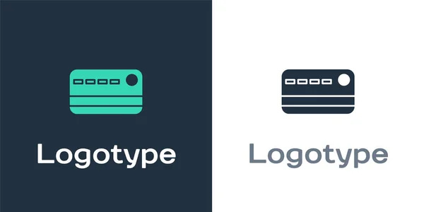 Logotipo Icono Tarjeta Crédito Aislado Sobre Fondo Blanco Pago Línea — Vector de stock