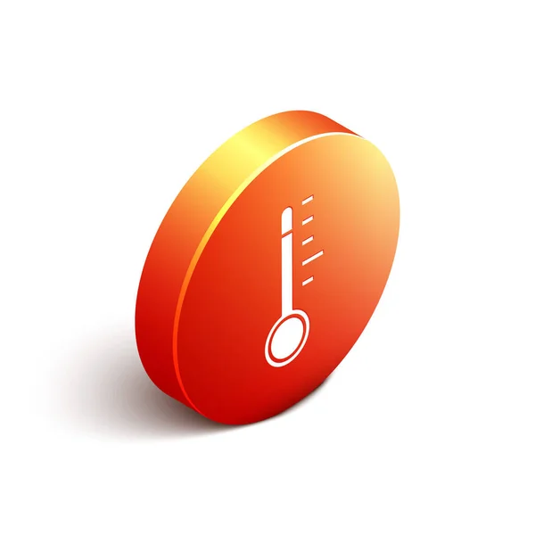 Isometric Meteorology Thermometer Measuring Icon Isolated White Background Thermometer Equipment — ストックベクタ