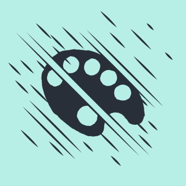 Siyah Palet simgesi yeşil arkaplanda izole edildi. Arıza tarzı. Vektör İllüstrasyonu