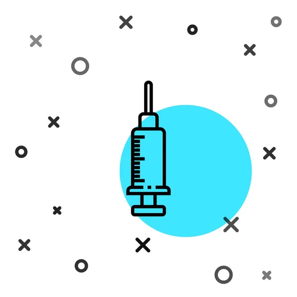 Syringe 아이콘은 배경에서 분리되었습니다 주사를 맞았습니다 무작위 사기적 — 스톡 벡터