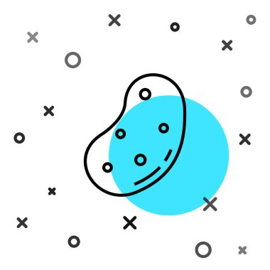 Siyah çizgi Patates simgesi beyaz arkaplanda izole edildi. Rastgele dinamik şekiller. Vektör İllüstrasyonu