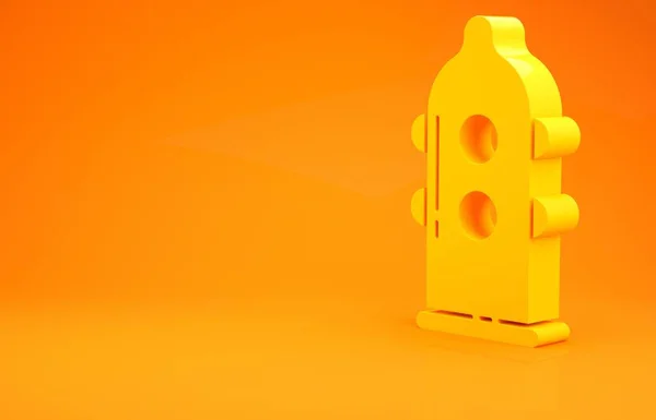 Желтый презерватив безопасный секс значок изолирован на оранжевом фоне. Безопасный символ любви. Метод контрацепции для мужчин. Концепция минимализма. 3D-рендеринг — стоковое фото
