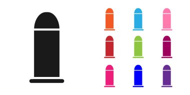 Siyah Kurşun simgesi beyaz arkaplanda izole edildi. Simgeleri renklendirin. Vektör İllüstrasyonu