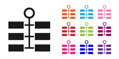 Beyaz arkaplanda siyah havai fişek simgesi izole edildi. Eğlence partisi anlayışı. Patlayıcı havai fişek sembolü. Simgeleri renklendirin. Vektör İllüstrasyonu