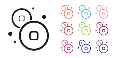 Siyah Çin Yuan para birimi sembolü beyaz arkaplanda izole edilmiş. Bozuk para. Bankacılık işareti. Para sembolü. Simgeleri renklendirin. Vektör İllüstrasyonu