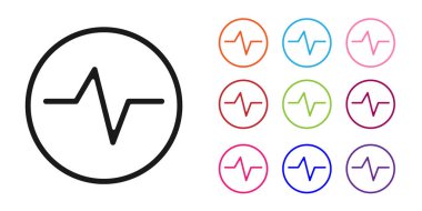 Siyah Elektrik devre şeması simgesi beyaz arkaplanda izole edildi. Devre kartı. Simgeleri renklendirin. Vektör İllüstrasyonu