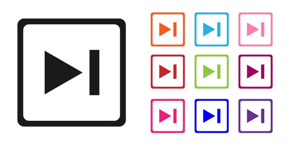 Черный Fast forward значок изолирован на белом фоне. Набор иконок красочный. Векторная миграция — стоковый вектор