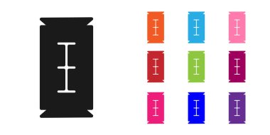 Beyaz arka planda siyah jilet ikonu izole edildi. Simgeleri renklendirin. Vektör İllüstrasyonu