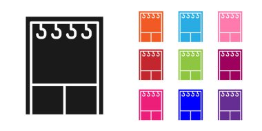 Siyah Gardırop simgesi beyaz arka planda izole edildi. Simgeleri renklendirin. Vektör İllüstrasyonu