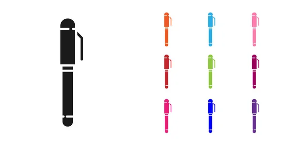 Icono de Black Pen aislado sobre fondo blanco. Establecer iconos de colores. Ilustración vectorial — Archivo Imágenes Vectoriales