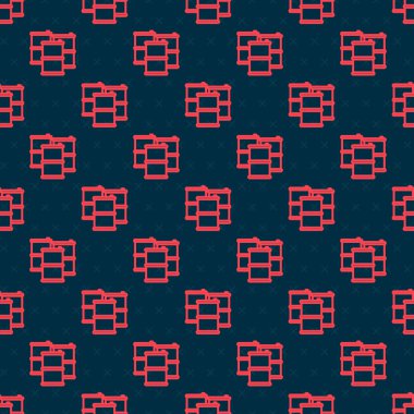 Kırmızı çizgi fıçı yağı ikonu siyah arka planda izole edilmiş. Vektör İllüstrasyonu