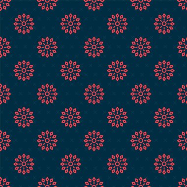 Kırmızı çizgi Firework simgesi siyah arkaplanda izole edilmiş. Eğlence partisi anlayışı. Patlayıcı havai fişek sembolü. Vektör İllüstrasyonu