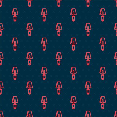 Kırmızı çizgi Trowel simgesi siyah arkaplanda izole edilmiş. Vektör İllüstrasyonu