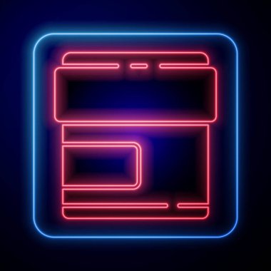 Parlayan neon kremi ya da losyon kozmetik tüp ikonu mavi arka planda izole edilmiş. Erkekler için vücut bakım ürünleri. Vektör İllüstrasyonu