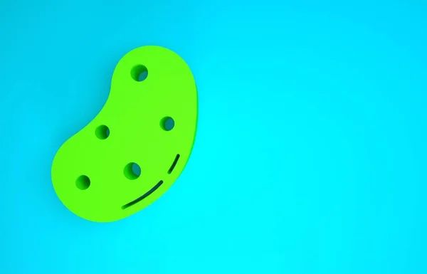 Πράσινη πατάτα εικονίδιο απομονώνονται σε μπλε φόντο. Μινιμαλιστική έννοια. 3d απεικόνιση 3D καθιστούν — Φωτογραφία Αρχείου