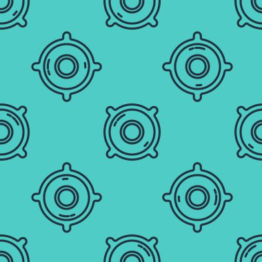 Siyah çizgi Stereo hoparlör ikonu yeşil arka planda kusursuz desen izole etti. Ses sistemi hoparlörleri. Müzik ikonu. Müzikal sütun hoparlörü. Vektör İllüstrasyonu