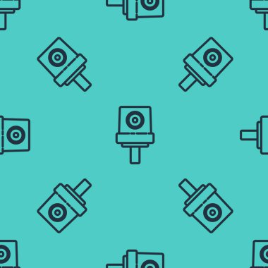 Siyah çizgi spreyi yeşil arkaplandaki izole edilmiş başlık simgesini temizleyebilir. Vektör İllüstrasyonu