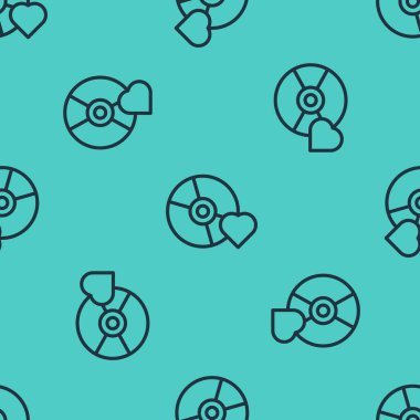 Küçük disk simgesinde siyah çizgi Yetişkin etiketi yeşil arkaplanda izole edilmiş pürüzsüz desen. Yaş sınırlama sembolü. 18 artı içerik işareti. Yetişkin kanalı. Vektör İllüstrasyonu